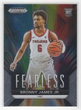 #3 Bronny James Jr. 2024-25 Prizm Draft Picks Fearless Base RC
