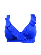 Lauren Ralph Lauren Women's Ruffle Underwire Swim Top Separates Swimsuit 4,Royal