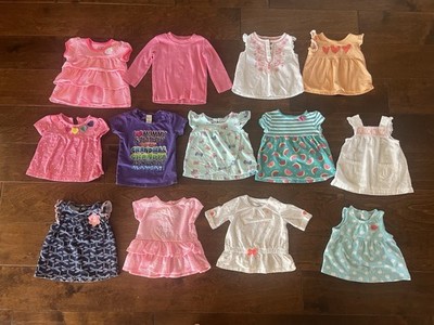 Infant Baby Girl Tops Size 6 Months Lit Of 13