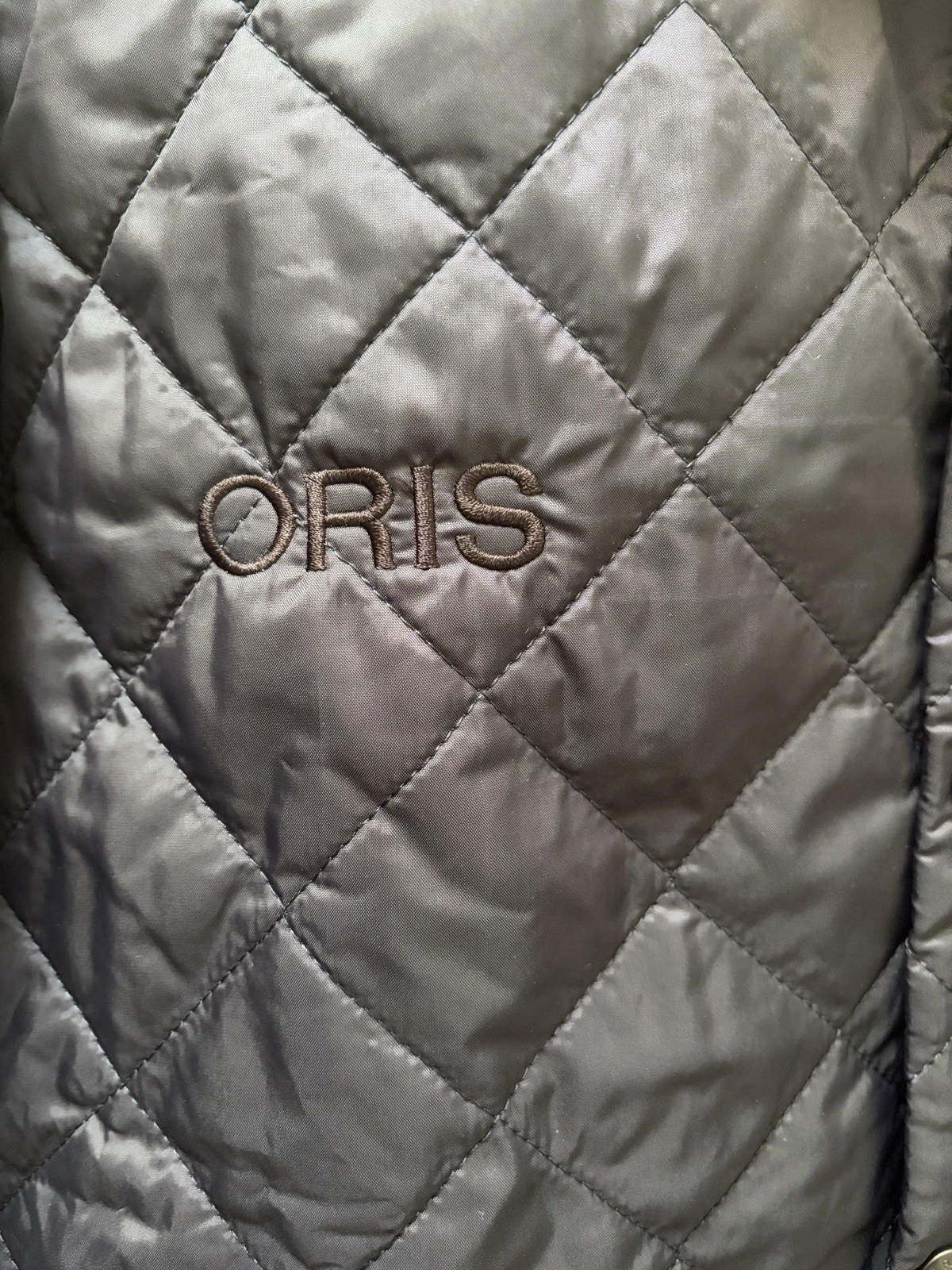 Barbour Men's Liddesdale Quilted Jacket Navy Blue, Size XL Oris Watch Branding image 9