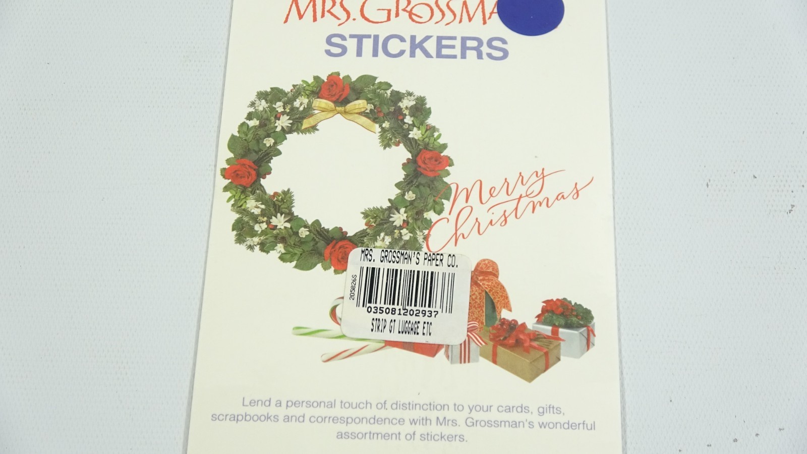 Mrs Grossman's Strip GT Luggage Traveling Scrapbooking Stickers