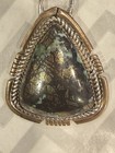 H.T. Nez Navajo Sterling Silver Turquoise Pendant Signed Native American — photo 2