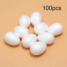 100 Pezzi Di Uova Di Pasqua In Schiuma Per Feste Di Natale, Decorazioni Bianche,