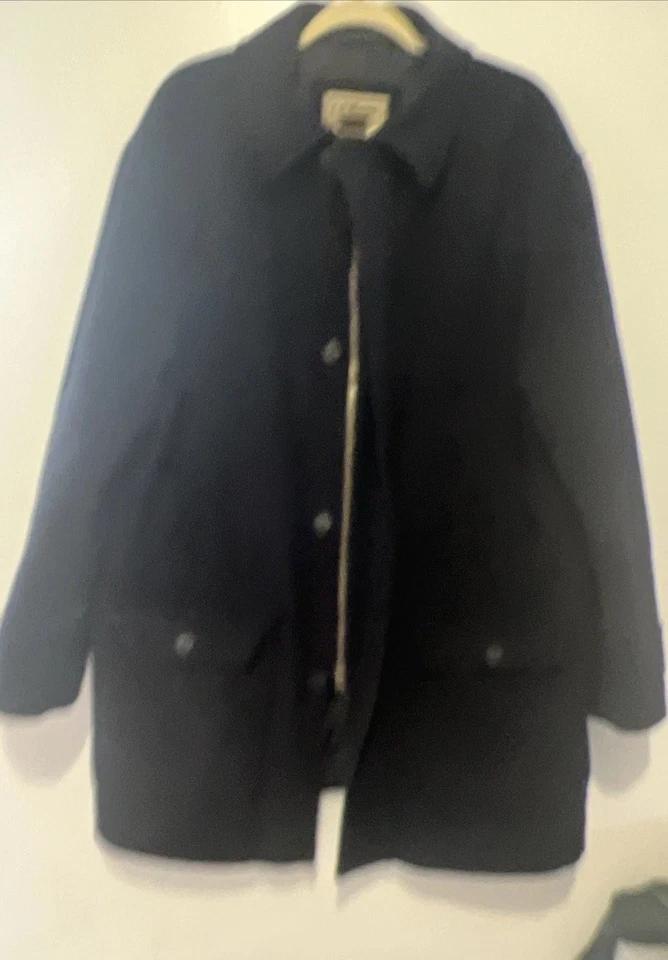 Chaquetón L. L. Bean para hombre 85 % lana 15 % nailon cremallera y botón aislante cortavientos Foto 3 de 4