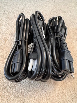 LOT OF 6 MERAKI CISCO NOTCHED POWER CORD MA-PWR-CORD-US 6 FT 16 AWG US 3 PRONG - Image 1 of 4