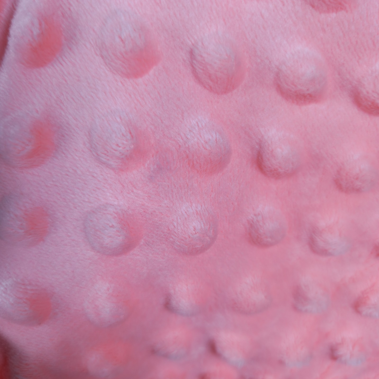 Insular Coral Minky Dots Velour Ribbon Tags Security Blanket Lovey 9x9.5"