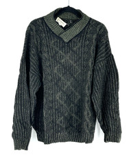VTG Expression Limited Edition Sweater Adult Large L Cable Knit Wool Blend Italy