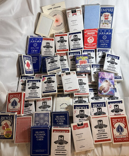 Lot of 53 Decks of Magician Magic Gaffed Playing Cards Short Decks Blank Back
