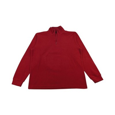 Vintage Invicta Fleece Sweatshirt Sz L rot 90s Minimal Logo Half Zip kuschelig