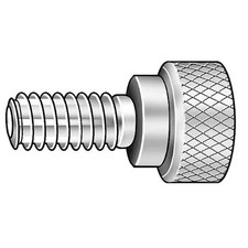 Zoro Select Z2313ss Thumb Screw, 8-32 Thread Size, Round, Plain 18-8