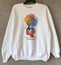 Vtg Y2k Walt Disney World 2000 Mickey Mouse Sorcerer Epcot Sweatshirt Sz XL USA