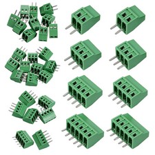 27PCS 2.54mm Pitch PCB Mount Screw Terminal Block Connectors, 2P 3P 4P 5P Ter...