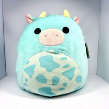 Squishmallows Tuluck Blue Cow 16" Gold Tag Ultra Rare Plush NWT