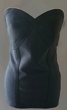 Guess Bandage Style Black Knit Corset Bustier Size L