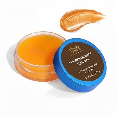 Ayurvedic Orange Lip Balm with Organic Ghee & Natural for Dry Lips | Moisturi...