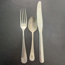 Vintage Ford Motor Co Cafeteria Flatware Set 3 Pc Fork Spoon Knife Royal ESCO