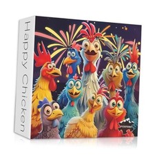 Chicken Puzzles for Adults 1000 Pieces, PICKFORU Happy Chicken Jigsaw Puzzle