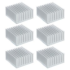 6 Pcs Heatsink 40x40x20mm Aluminum Heat Sink with Thermal Blue Sticker White