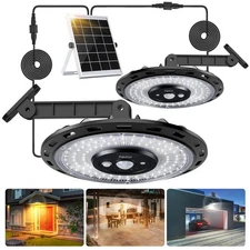 Dual Head Solar Light Indoor Outdoor, 3000LM Solar Shed Lights Daytime Availa...