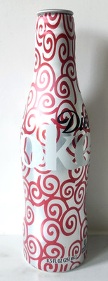 COCA COLA ALUMINIUM FLASCHE USA DIET COKE DIANE VON FURSTENBERG ROT EINE LEER