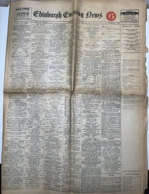 Edinburgh Evening News   Coronation Edition 12 May 1937   Original Newspaper