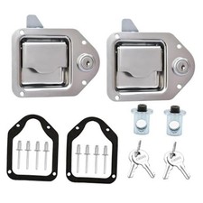Truck Tool Box Latch Replacement 2 Pack,304 Stainless Steel Paddle ROD+2Lock