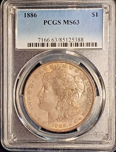 1886 Morgan Silver Dollar - PCGS MS63