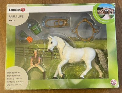 Schleich Rider with Lipizzaner Mare Horse Farm Life 41433 Sealed Damaged Box
