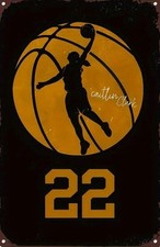 CAITLIN CLARK 22 METAL TIN SIGN  ART WNBA INDIANA FEVER CAITLIN CLARK #22 GOAT