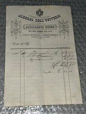 IVREA : VECCHIA FATTURA ALBERGO DELL’UNIVERSO DI ALESSANDRO MOSCA