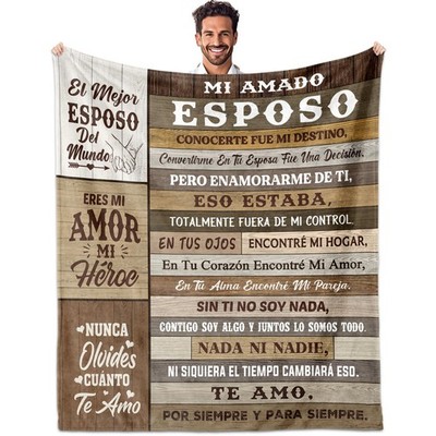 Esposo Gifts Blanket 60''x50'', Regalo para Mi Esposo Manta, Birthday Gifts