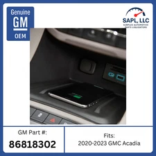 New OEM 2020-2023 GMC Acadia Wireless Charging System Genuine GM 86818302