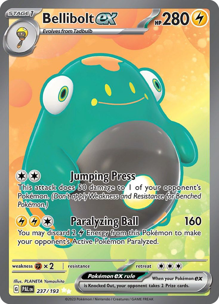 Pokemon Paldea Evolved Ultra Rare Bellibolt ex 237/193 - Near Mint (NM)