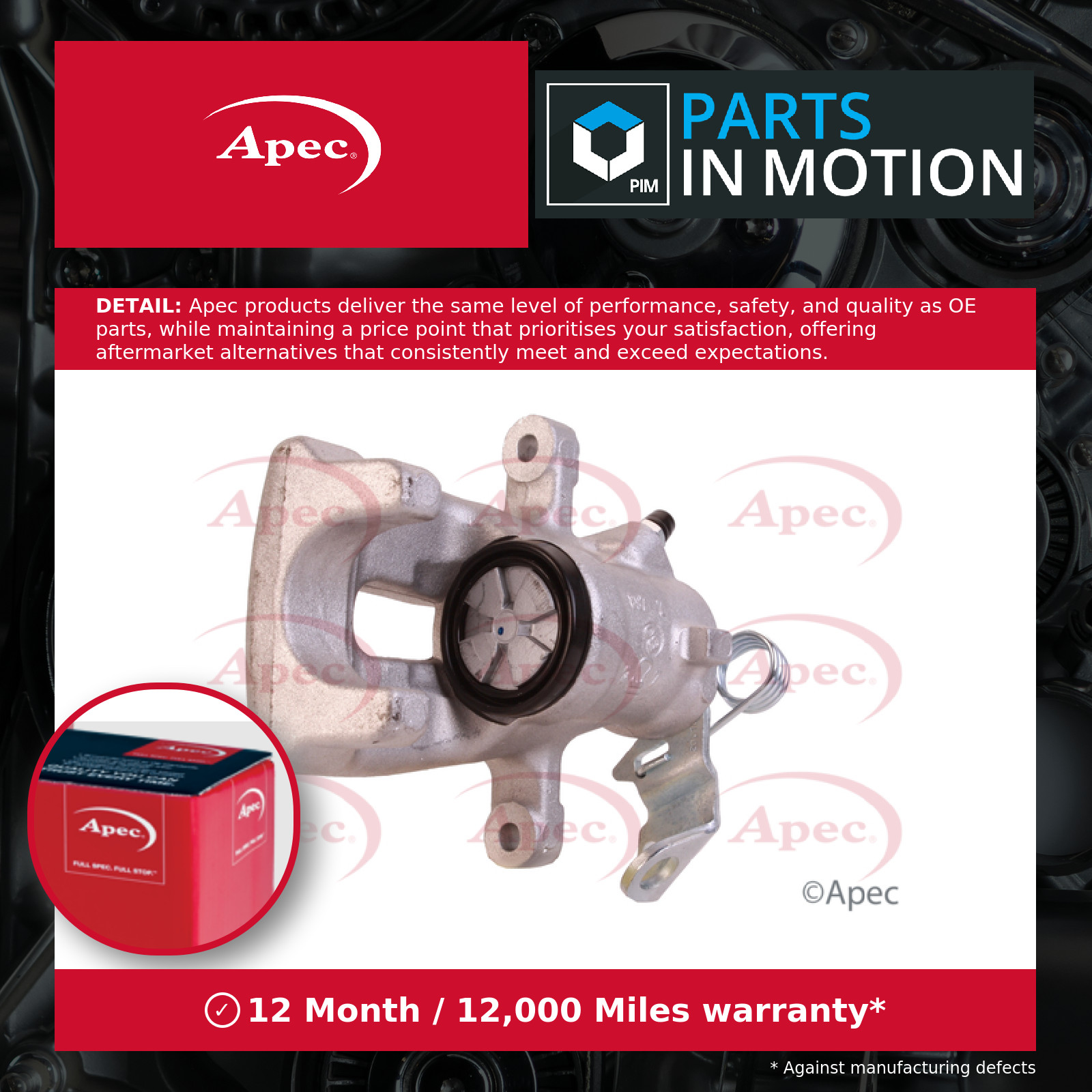 Brake Caliper RCA188 Apec 542476 93179157 Genuine Top Quality Guaranteed New