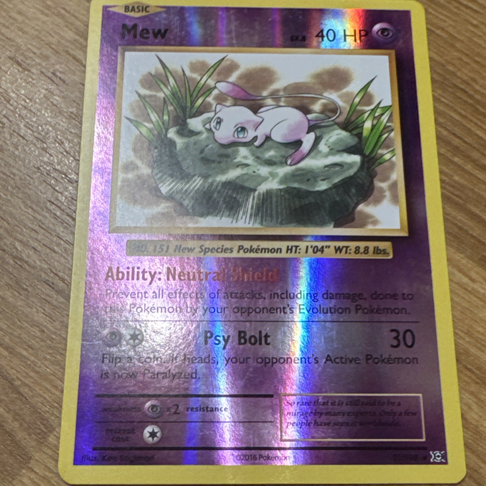 2016 Pokémon TCG Evolutions Reverse Holo Rare 53/108 Mew