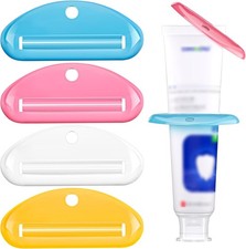 EVOULTES 4PCS Toothpaste Squeezer, Colorful Plastic Toothpaste Tube Squeezer Too