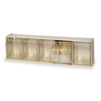 Quantum Storage Systems Qtb305iv Plastic Tip-Out Bin Ivory