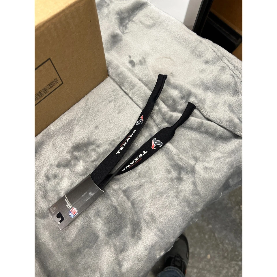 休斯顿德州人太阳镜 Croakies Strap Cali 风格氯丁橡胶 NFL Merch — 第 3/4 张图片