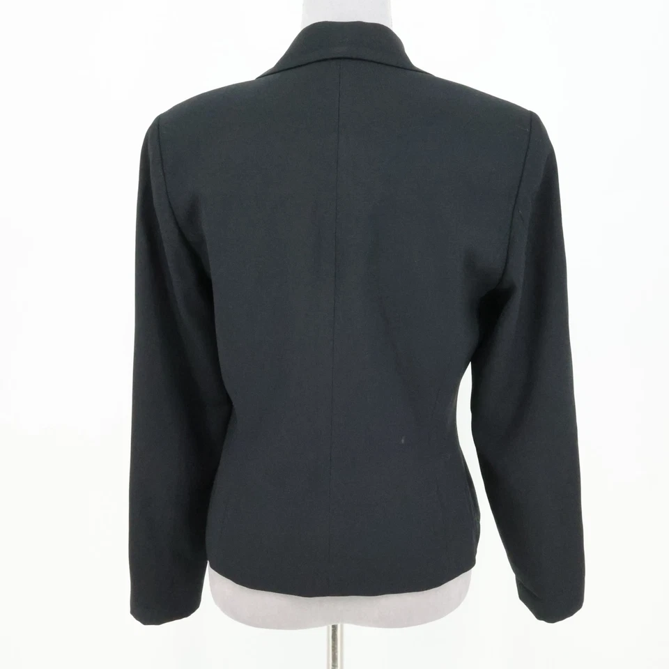 Kasper ASL Jacket Womens 4 Black Lined Blazer Fitted Office Career Academia - Image 2 of 4