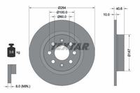 2X Bremsscheibe Hinterachse FüR Fiat Opel Abarth Grande Punto EVO Van