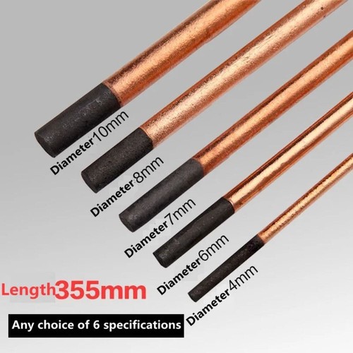 5Pcs Air Carbon Arc Gouging Rods Copper Round Graphite Electrode Rod For DC Gas✨ - Bild 7 von 12