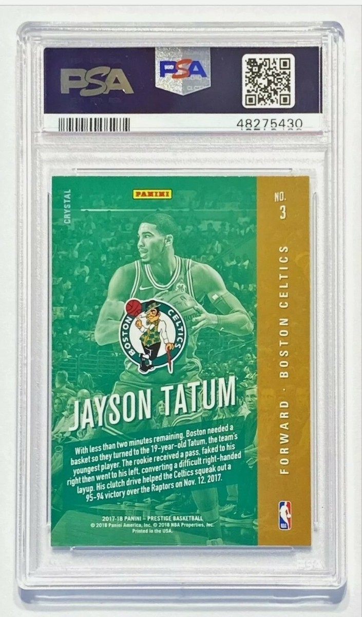 2017-18 JAYSON TATUM Panini Prestige #3 Rookie Class CRYSTAL PSA 