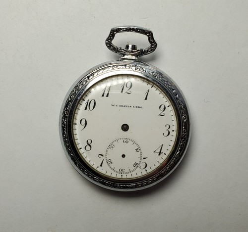 Vintage W. C. Graves & Bro. Taschenuhr zum Ausschlachten oder Aufarbeiten - Bild 3 von 4