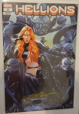 SIGNED Hellions #2  Signed By Mike Mayhew W/ COA