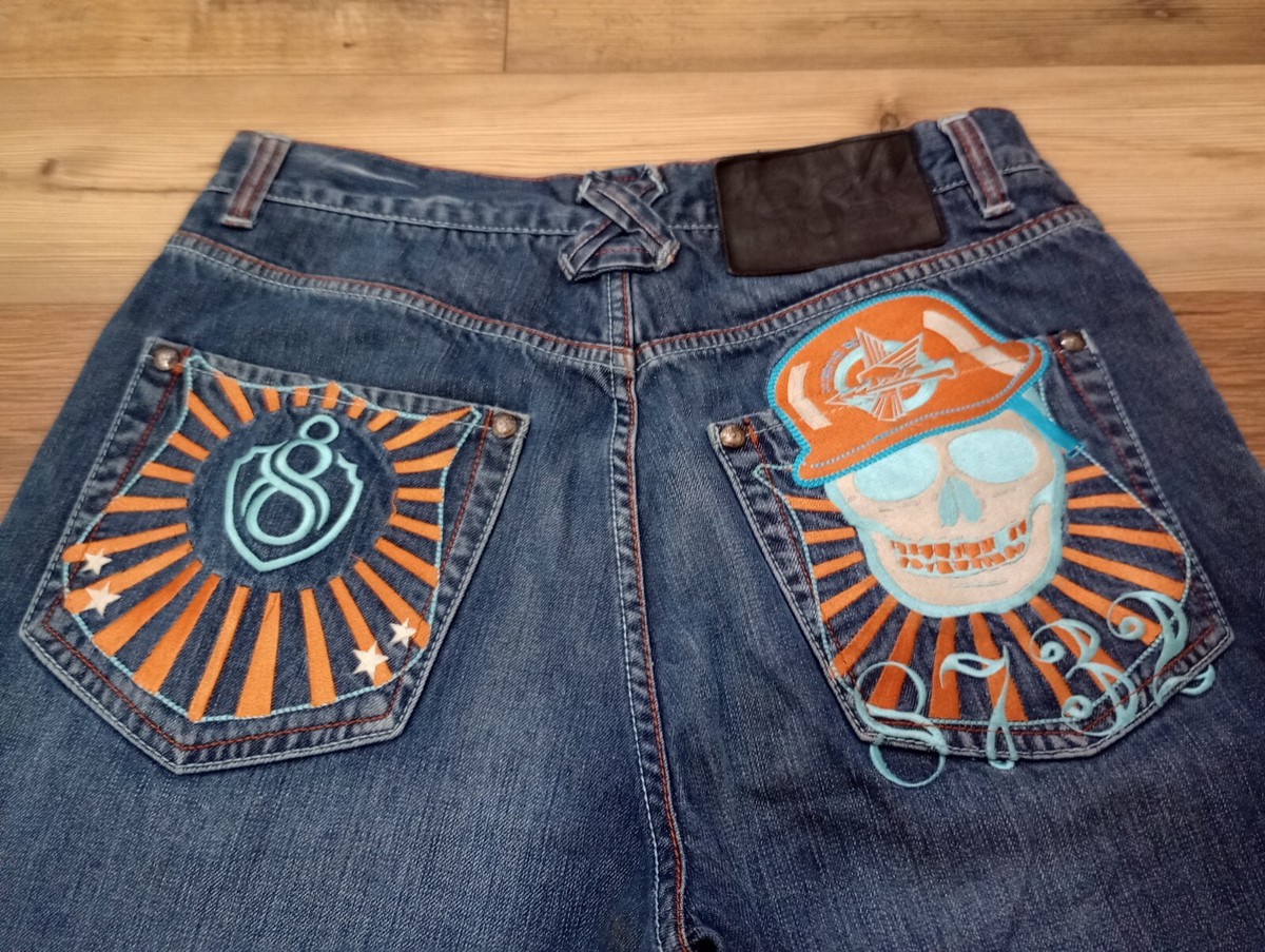 Eight 732 8732 Jeans Men's 36x34 Baggy Y2K Hip Hop Eight 732 8732 Jeans Men's 36x34 Baggy Y2K Hip Hop