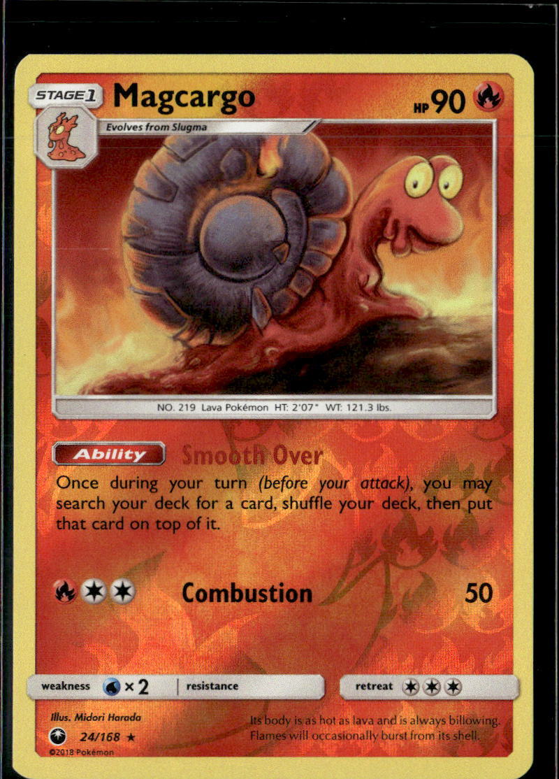 Pokemon Magcargo 24/168 Celestial Storm Reverse Holo Rare 2 Card Lot