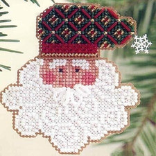 MILL HILL CHARMED Santa ORNAMENTS Beaded Cross Stitch Kit FATHER FROST