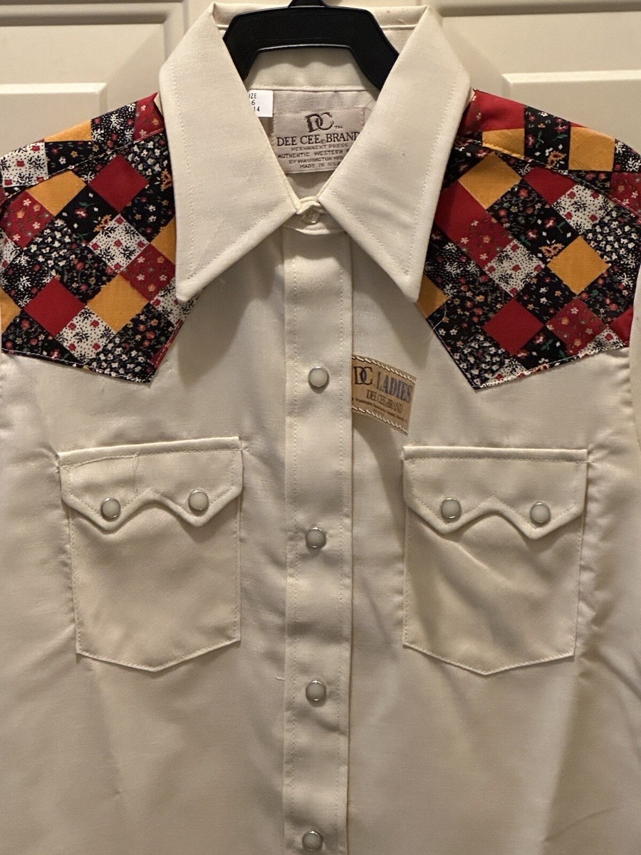 Vintage Deadstock DC Dee Cee Western Shirt Pearl Snap Short Sleeve 
