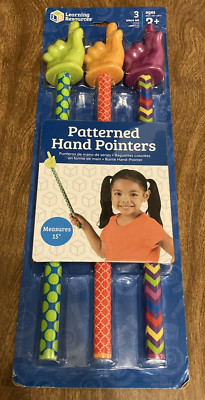 Learning Resources Patterned Hand Pointers, Set of 3, NEW (1006)
