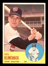 1963 Topps Baseball #542 Lou Klimchock NM/MT *f4